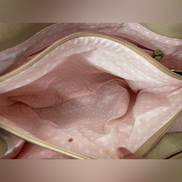 Liz Claiborne beige leather bag great condition - Picture 5 of 11